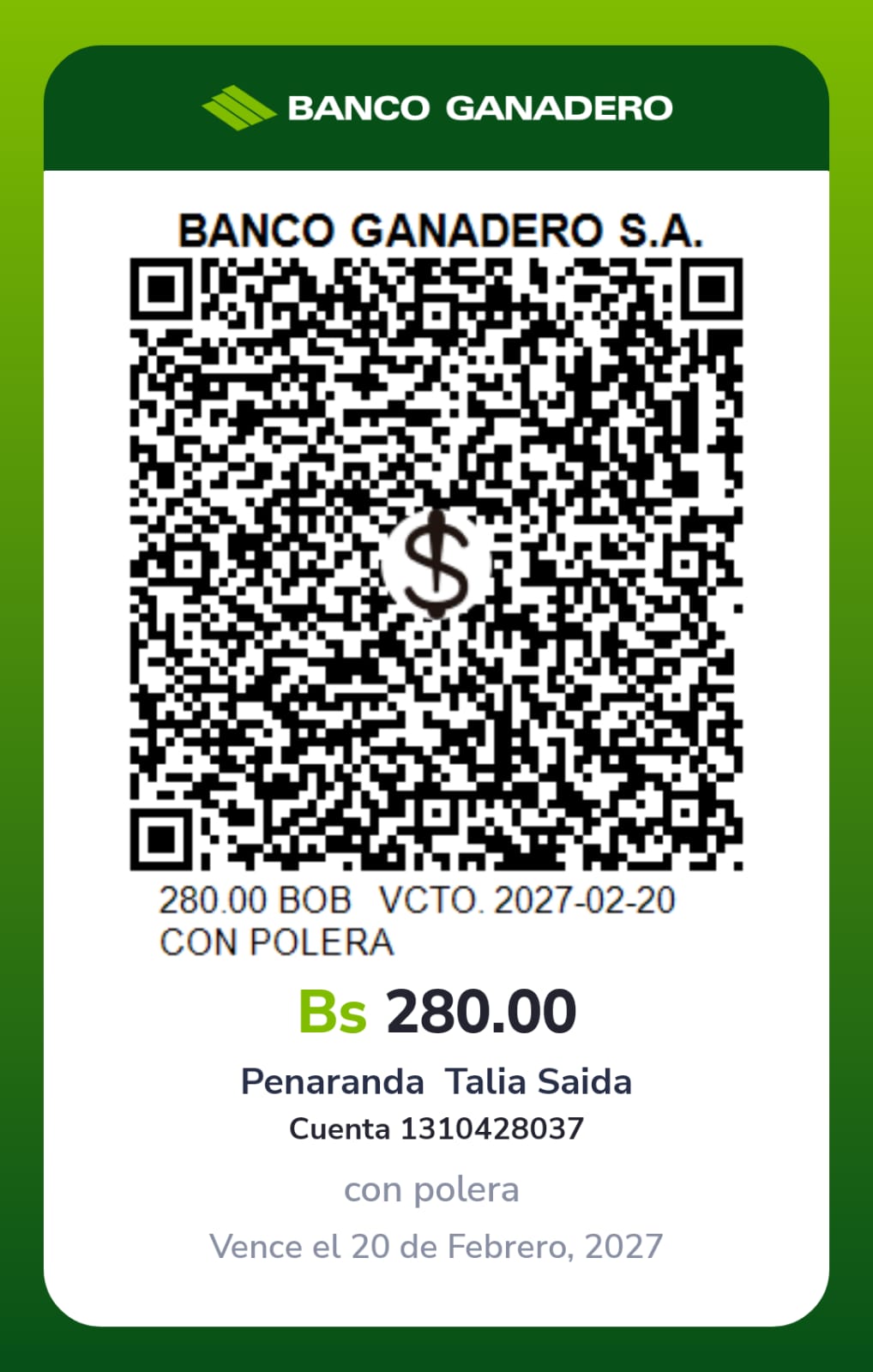 QR de pago